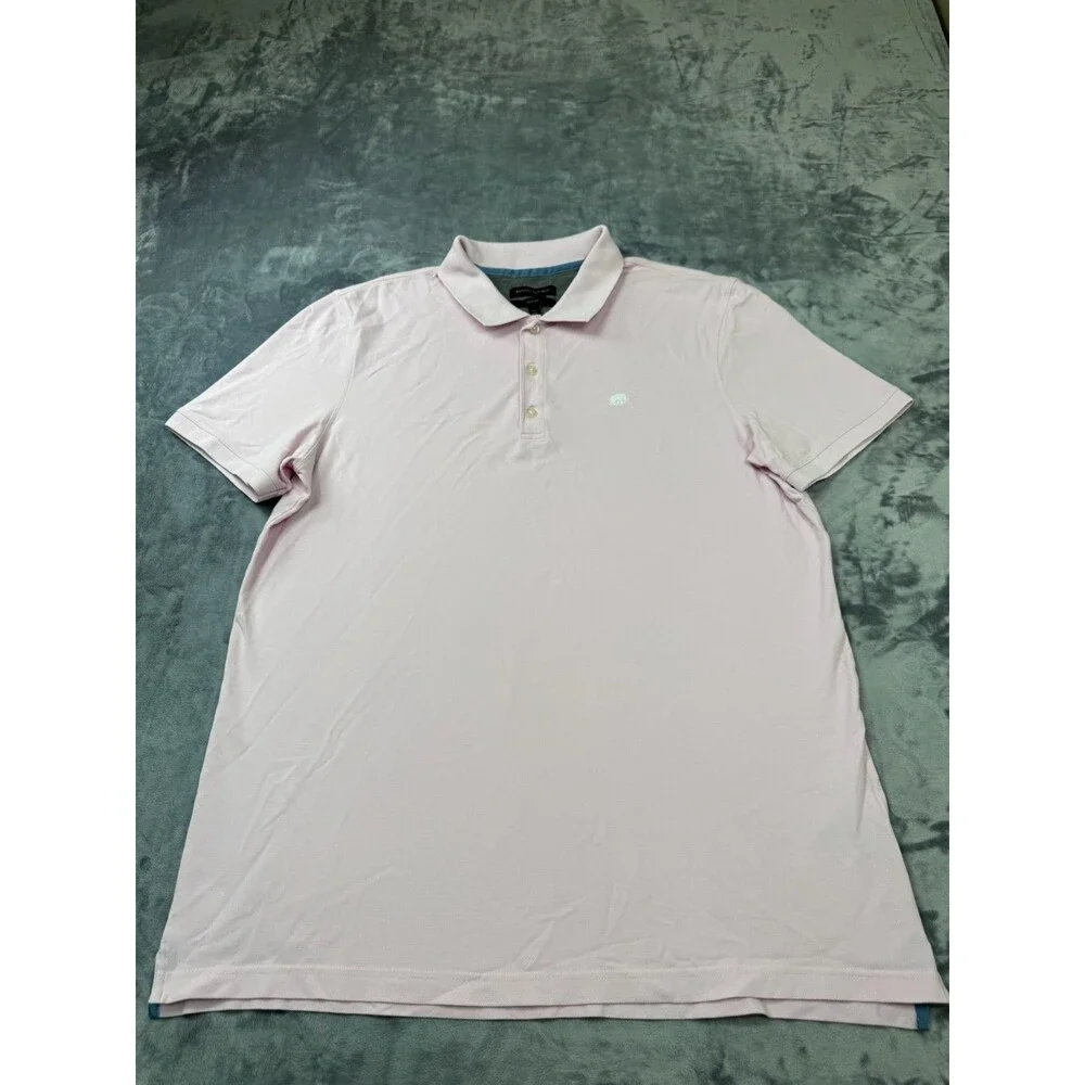 Banana Republic Polo Shirt Mens XXL Tall Slim Fit Light Turquoise